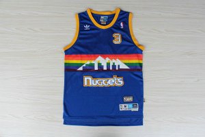Maillot De Basket Denver Nuggets Allen Iverson 3 The Snow Capped Mountains Eyed Tennis Fans Bleu